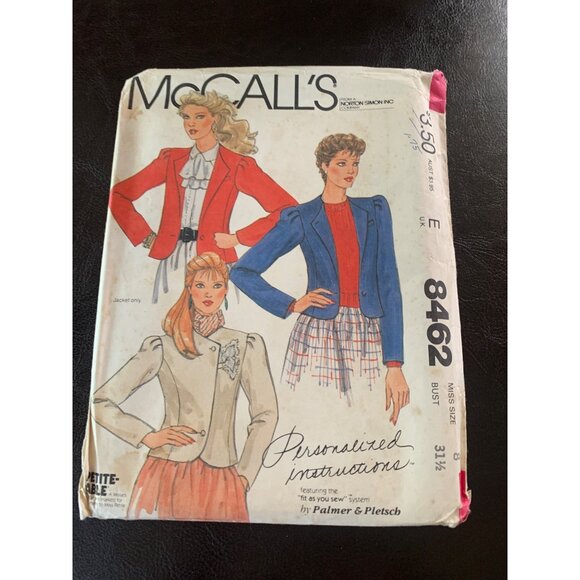McCall's Misses Coat Sewing Pattern Sz 8 8462 - Uncut - Picture 1 of 10